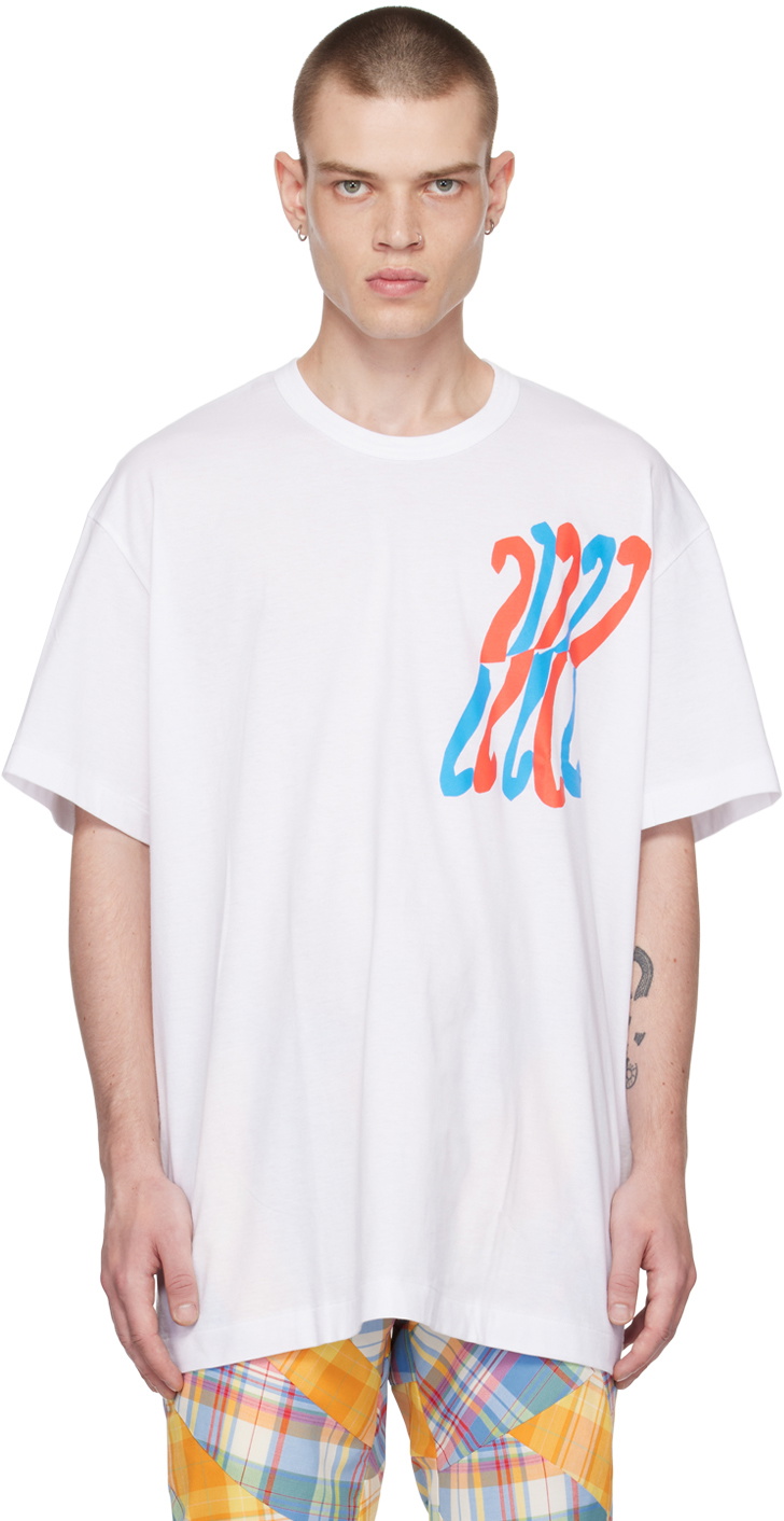 Comme des Garçons Homme Plus White Graphic T-Shirt Comme des Garcons ...