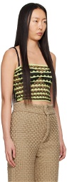 Isa Boulder SSENSE Exclusive Green Lacey Tube Top