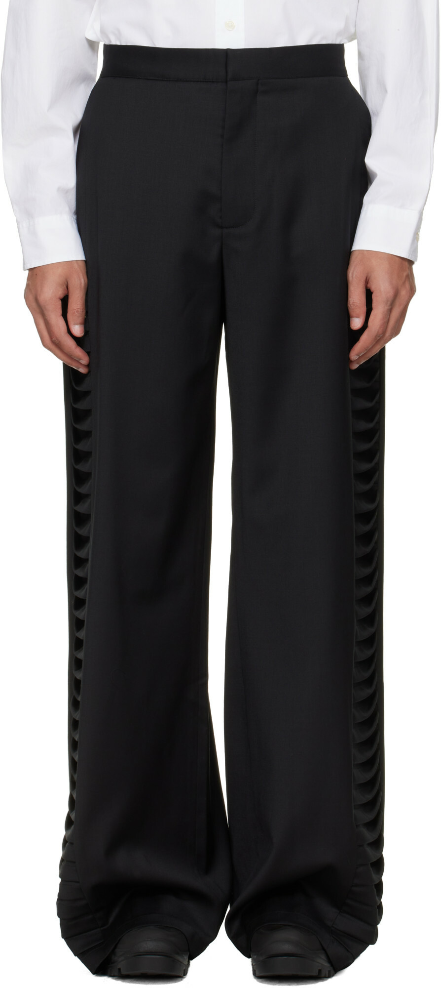 HELIOT EMIL Black Synapsis Trousers Heliot Emil