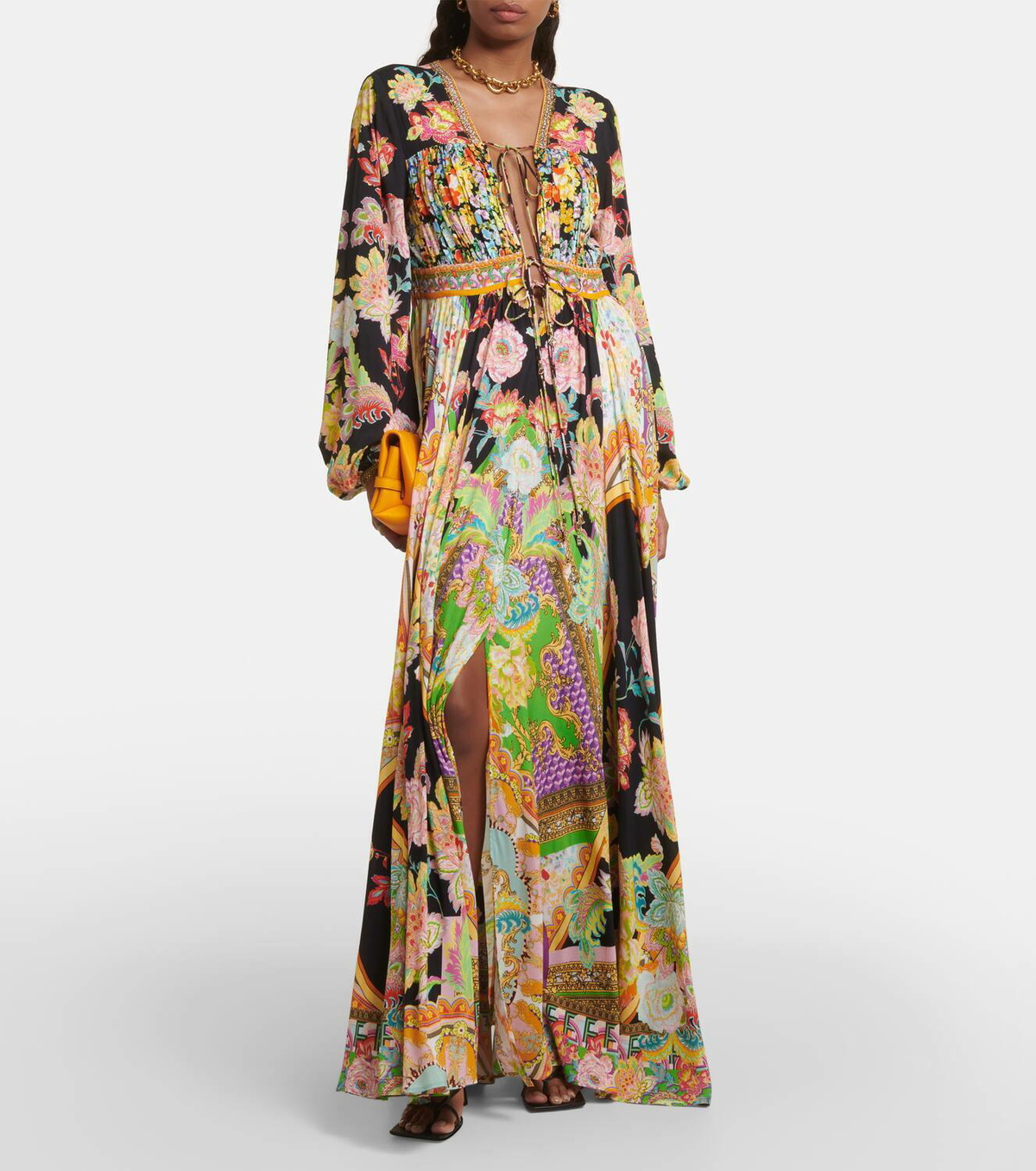 mirabella pink satin sorbet maxi dress Mirabella Fuchsia Satin Maxi Dress - S Size - Women's Dresses