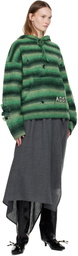 Andersson Bell Green Gradient Distressed Hoodie
