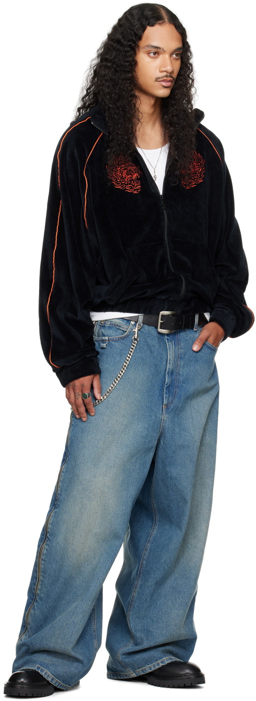 LU'U DAN Black Supa Sleaze Track Jacket LU'U DAN