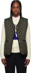 Burberry Green Quilted Nylon Vest