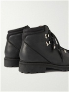 J.M. Weston - Nubuck-Trimmed Leather Boots - Black