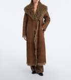 Ralph Lauren Collection Justyn reversible suede and shearling coat
