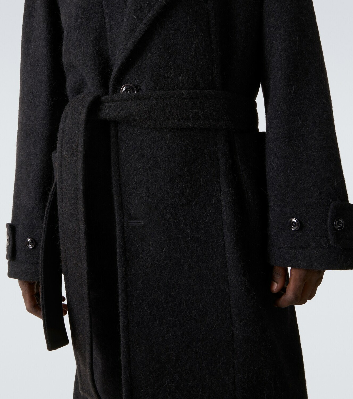 Lemaire Belted alpaca and wool overcoat