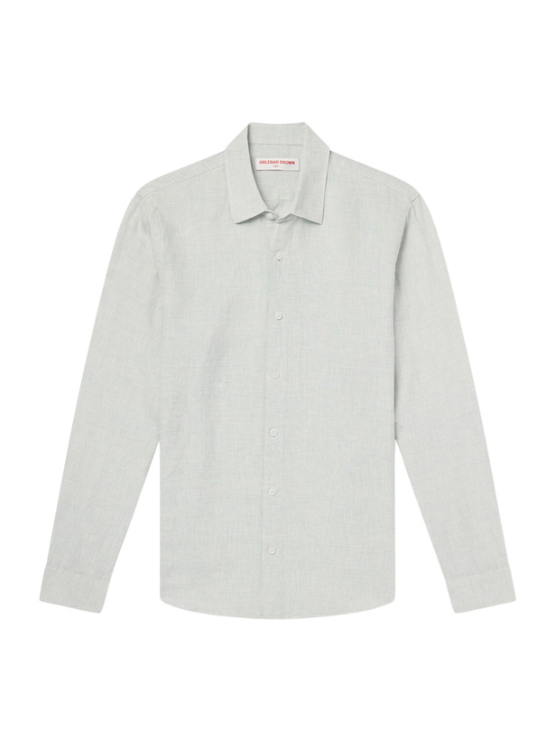 Photo: Orlebar Brown - Giles Linen Shirt - Green