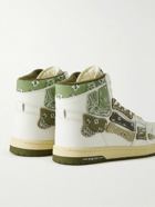 AMIRI - Skel-Top Bandana-Print Leather High-Top Sneakers - Green