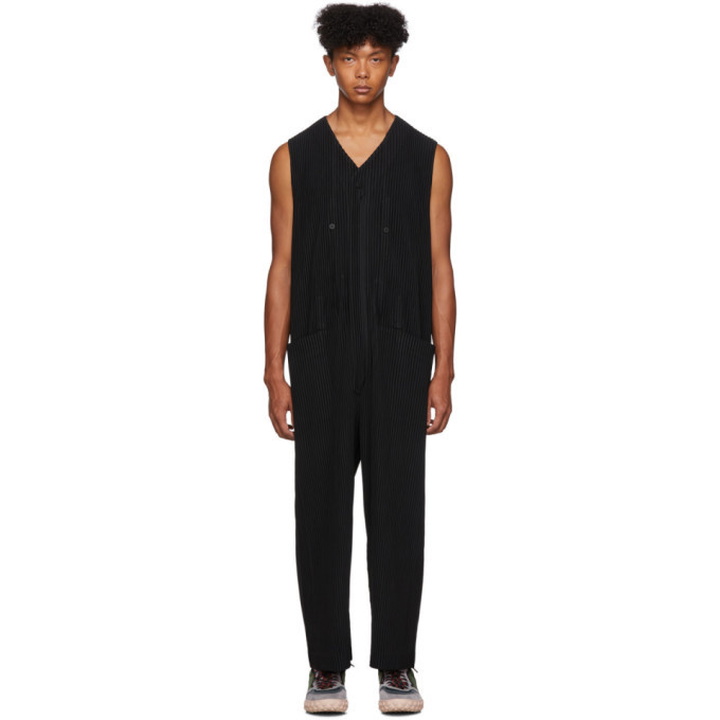 Photo: Homme Plisse Issey Miyake Black Pleated Overalls