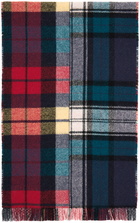 Acne Studios Red & Blue Mixed Check Scarf