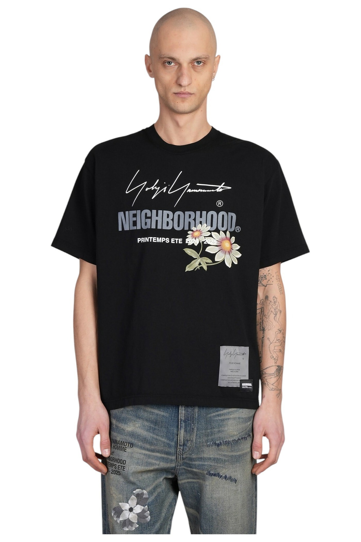 Yohji Yamamoto T-shirt In Black Cotton Yohji Yamamoto