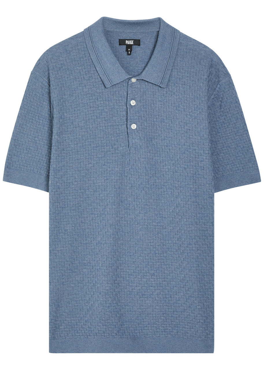 Paige Kiko Cotton-blend Polo Shirt Blue