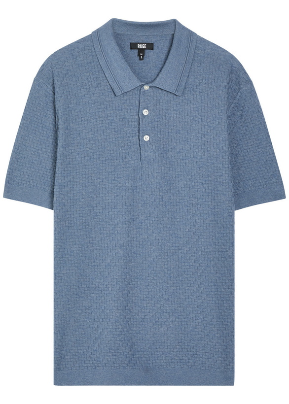 Photo: Paige Kiko Cotton-blend Polo Shirt Blue
