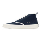 Maison Kitsune Blue High-Top Sneakers