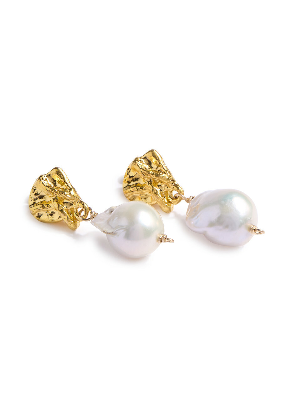 Alighieri The Fragment Of Light 24kt Gold-plated Drop Earrings - Pearl - One Size
