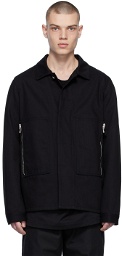 Alexander McQueen Black Zip Pocket Denim Jacket