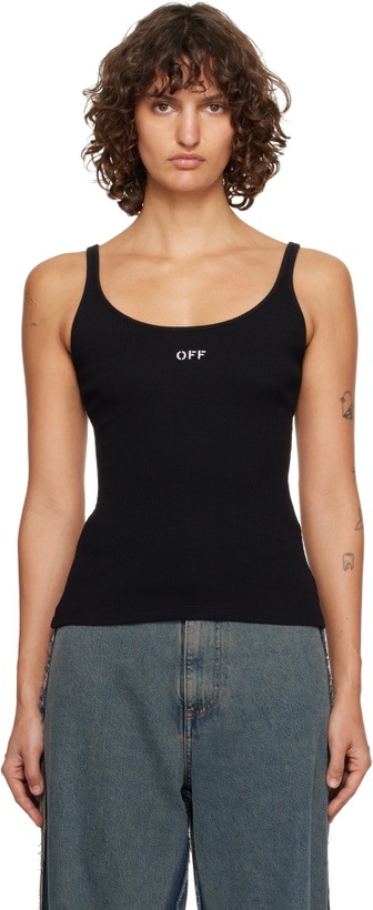 Photo: Off-White Black Off Stamp Rib Tank Top