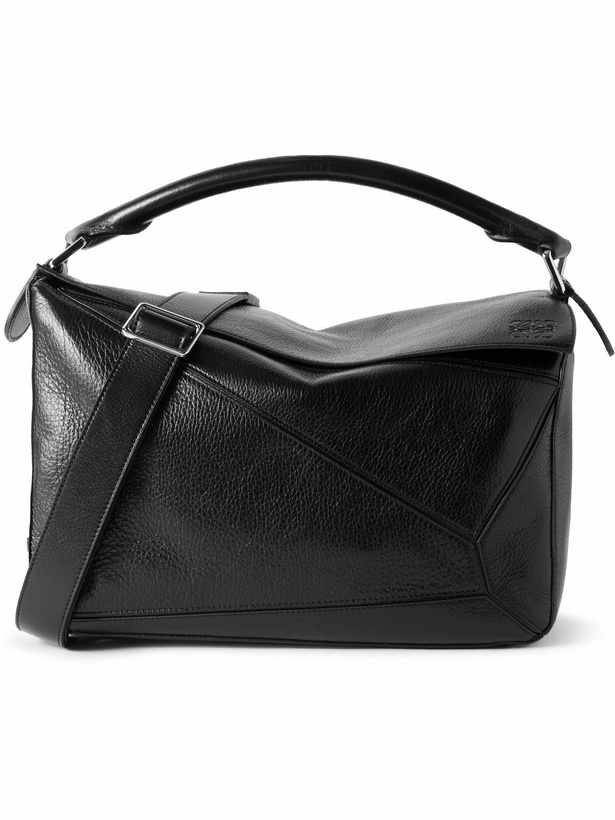 Photo: LOEWE - Puzzle Large Logo-Debossed Full-Grain Leather Messenger Bag