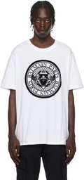 Balmain White 'Balmain Coin' T-shirt