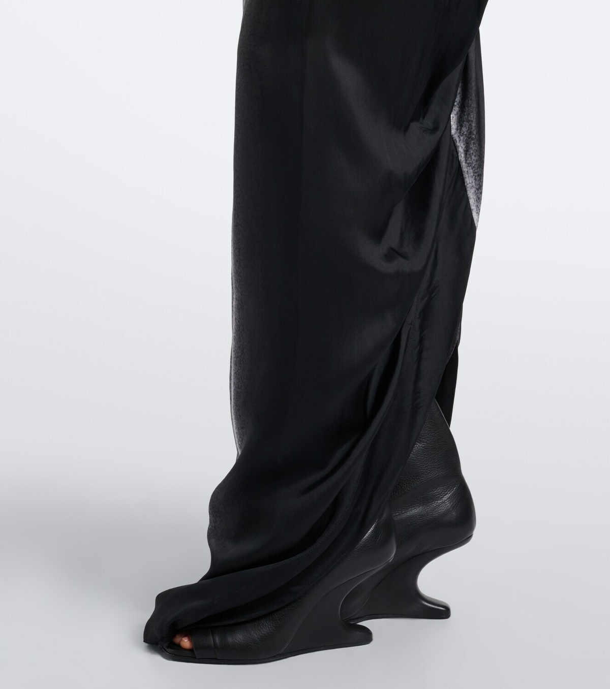 Rick Owens Dagger printed satin maxi dress