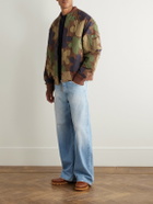 Kardo - Max Embroidered Appliquéd Cotton-Seersucker Bomber Jacket - Green