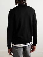 Maison Kitsuné - Logo-Appliquéd Wool Cardigan - Black