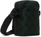 Alexander McQueen Green & Black Biker Skull Messenger Bag