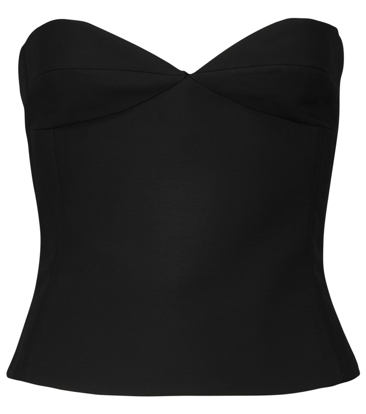 Photo: Khaite - Prim wool-blend bustier top