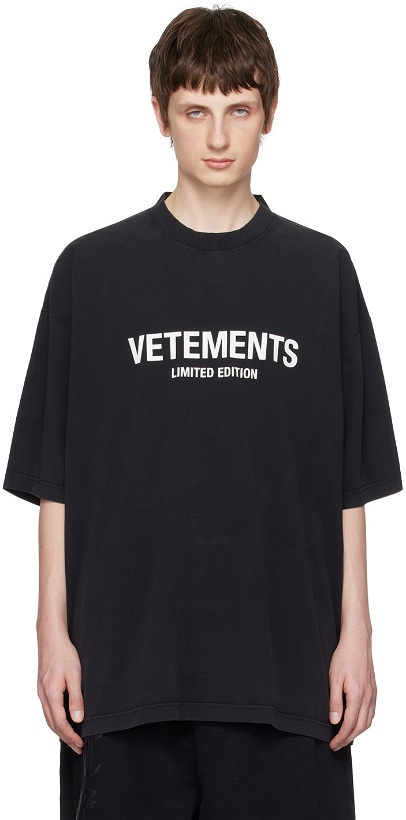 Photo: VETEMENTS Black 'Limited Edition' T-Shirt