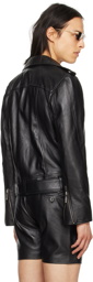 Ernest W. Baker Black Perfecto Leather Jacket