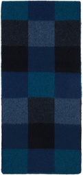 Paul Smith Blue Oversized Check Scarf