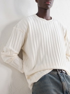 mfpen - Ribbed Cotton-Jersey T-Shirt - Neutrals