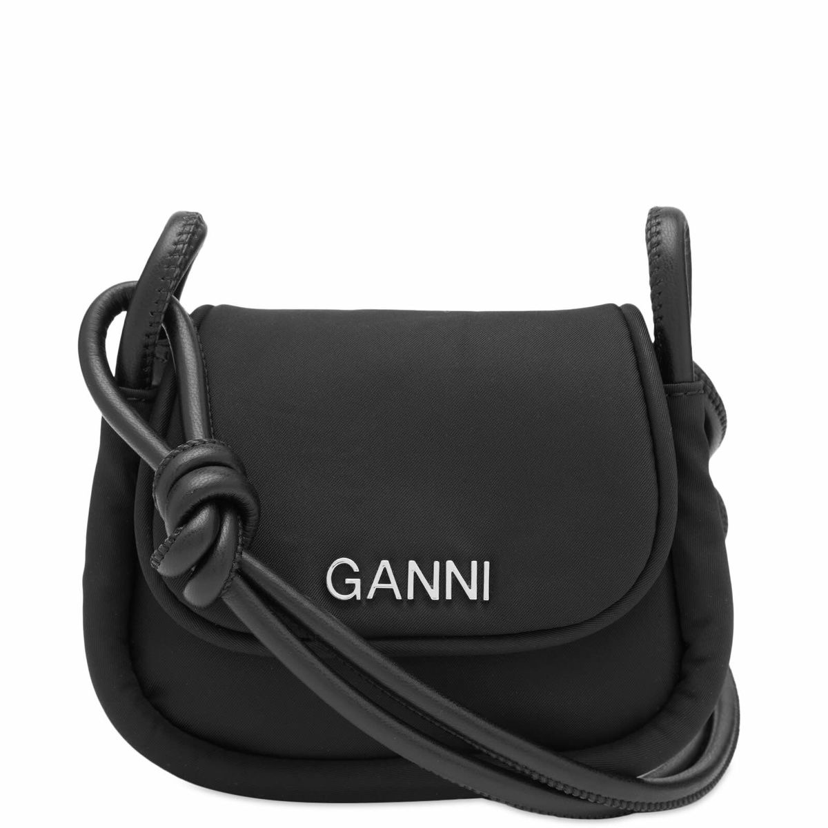 GANNI Women's Knot Mini Flap Over in Black