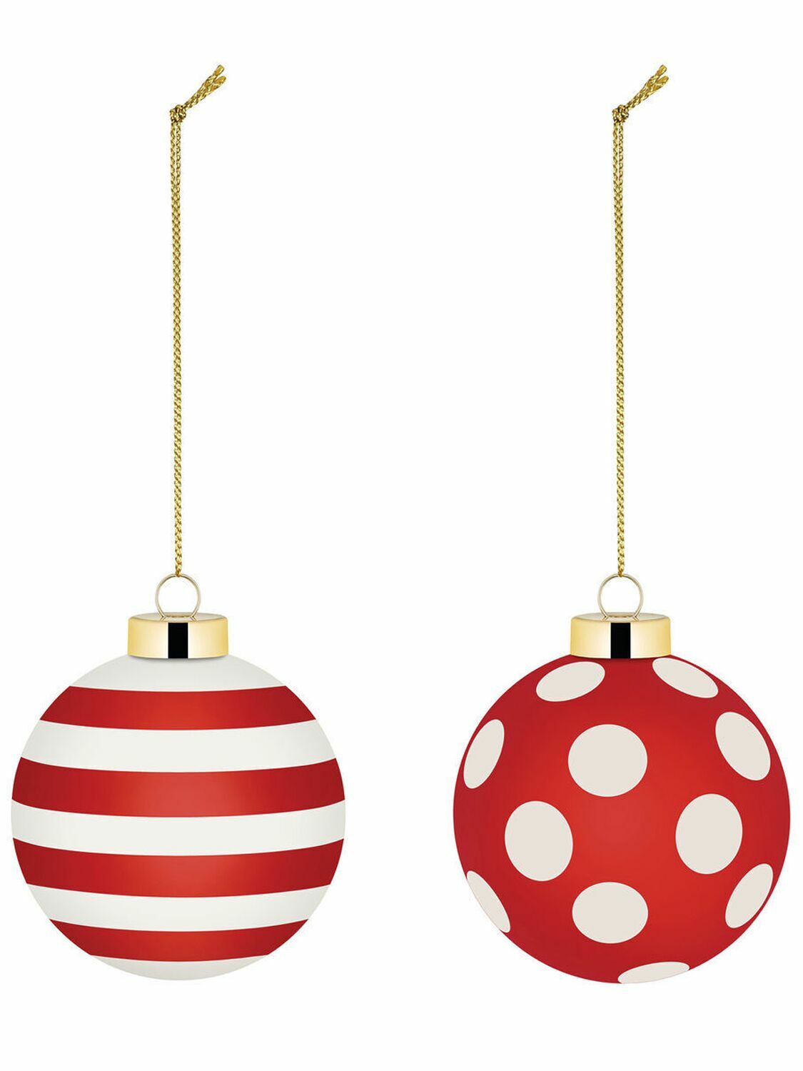 ALESSI Set Of 2 Delight Glass Ornaments
