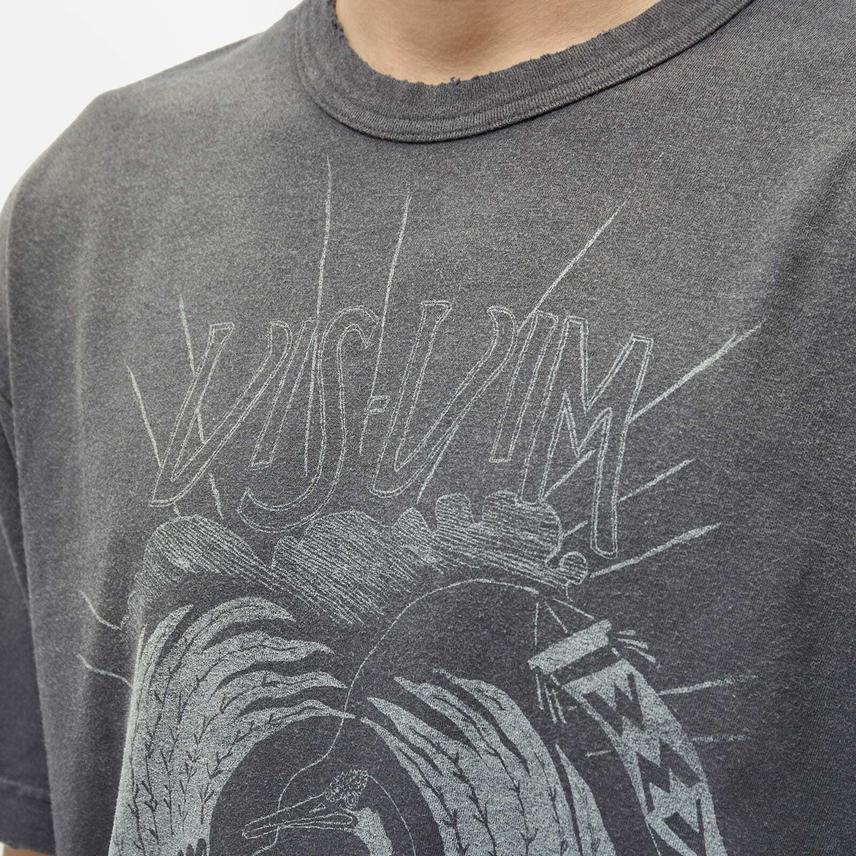 Visvim Men's Jumbo World Tour Crash T-Shirt in Black Visvim