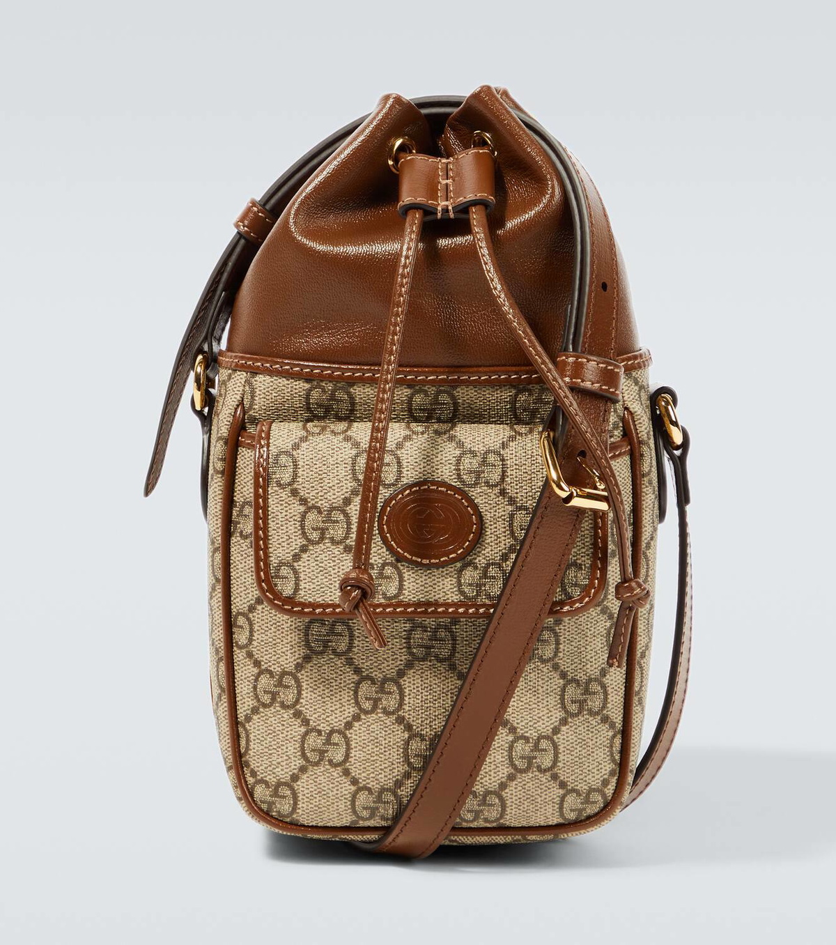 Gucci★素敵！GG Supreme Fora Bucket Bag Gucci GG Supreme Web Canvas Bucket Shoulder Bag – The Lady Bag