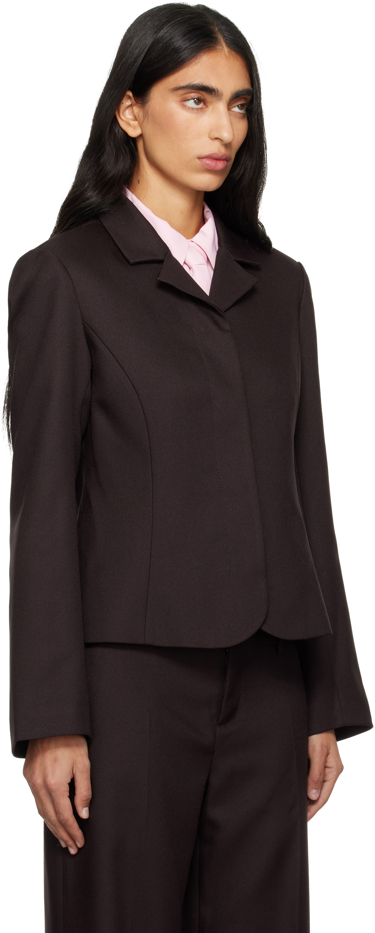 Sandy Liang Brown Garten Blazer