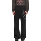 We11done Black Chain Embroidered Sweatpants