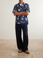 Hartford - Palmito Camp-Collar Printed Shirt - Blue