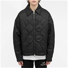 Cole Buxton Men's Quilted Ripstop Overshirt in Black