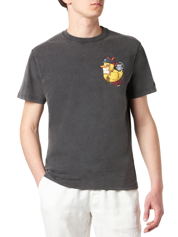 Photo: MC2 Saint Barth Man Cotton T-shirt With Captain Duck Front And Back Print | Crypto Puppets® Special Edition