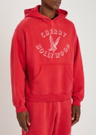 Cherry Los Angeles Hollywood Hooded Cotton Sweatshirt Red