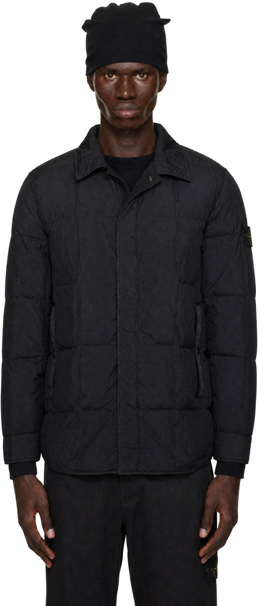 Stone Island Black 4100033 Micro Twill Down Jacket