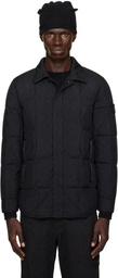 Stone Island Black 4100033 Micro Twill Down Jacket