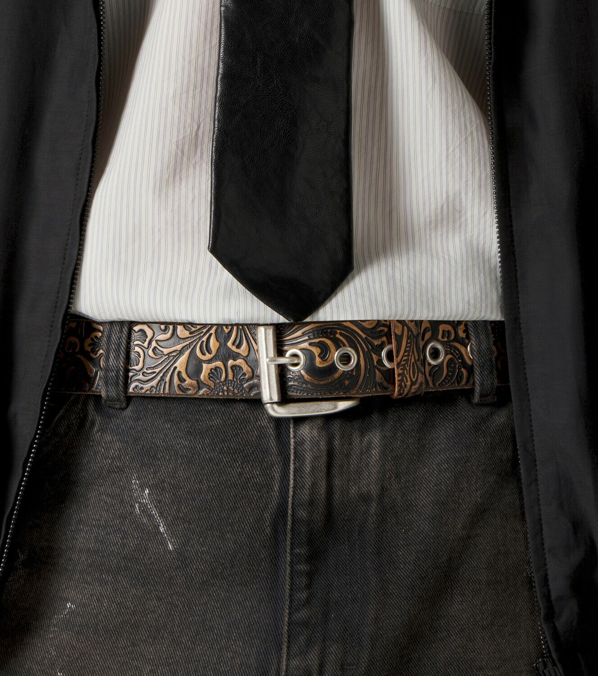 Our Legacy 40mm paisley leather belt