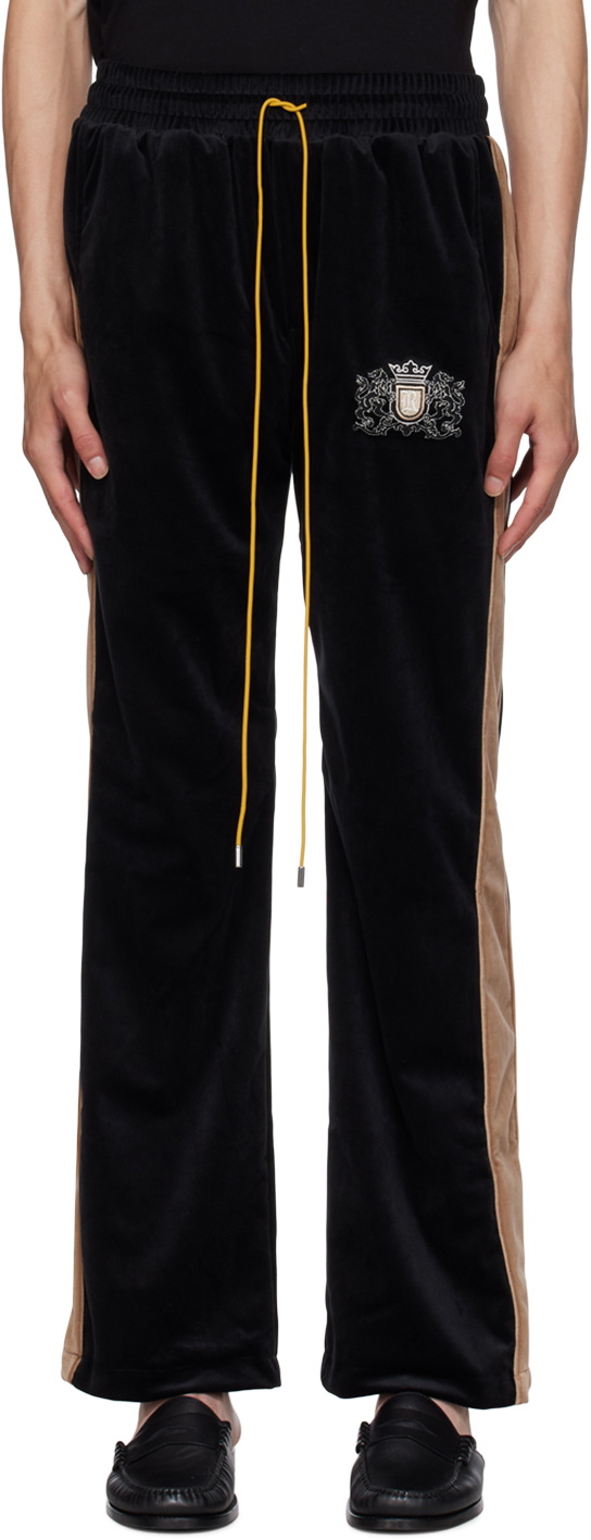 Photo: Rhude Black Embroidered Sweatpants