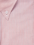 Etro - Button-Down Collar Logo-Embroidered Striped Cotton Shirt - Pink