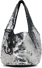 JW Anderson Silver Mini Sequin Shopper Bag