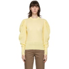 JW Anderson Yellow Ruched Shoulder Sweater