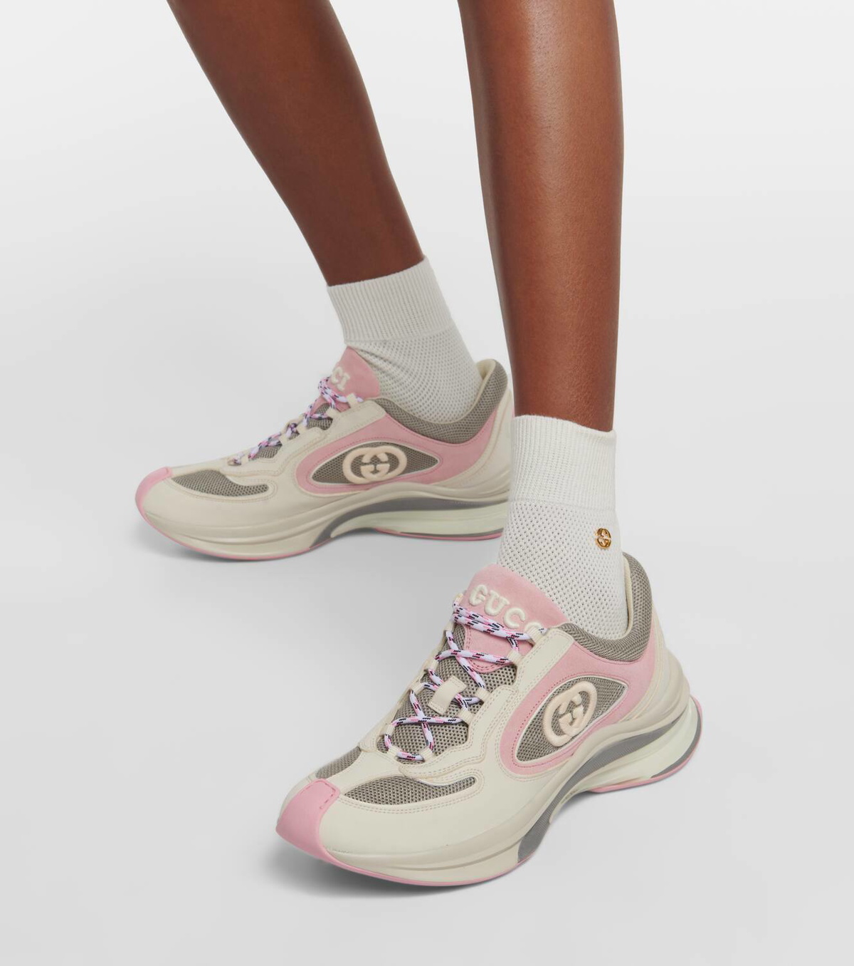 Gucci Gucci Run suede-trimmed sneakers Gucci Gucci Gucci Run suede-trimmed sneakers Gucci